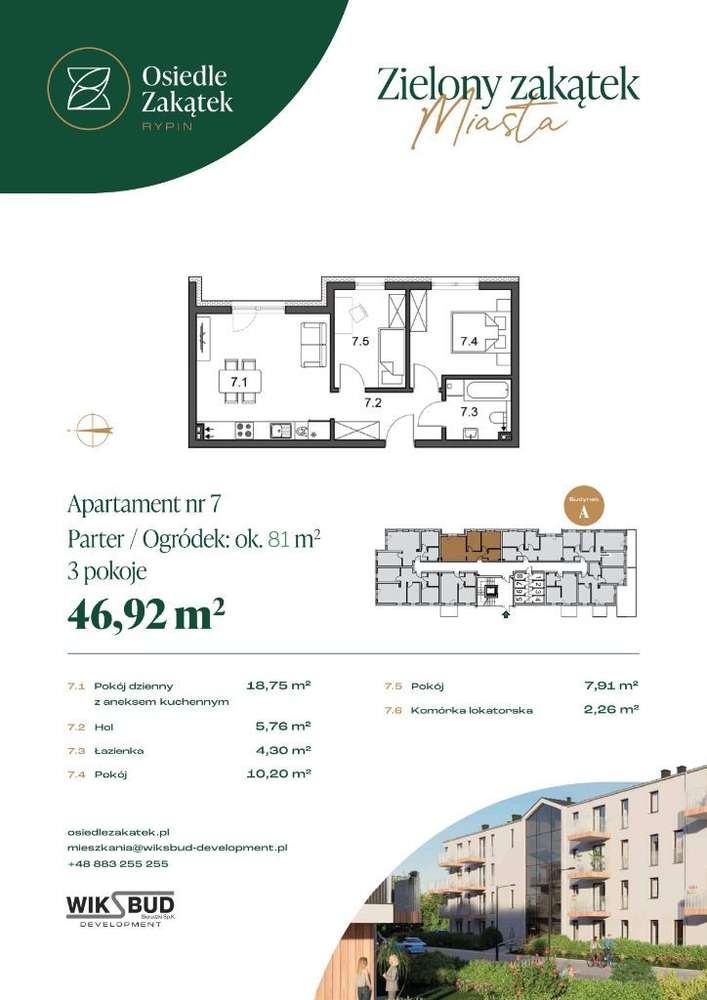 Osiedle Zakątek lokal mieszkalny M7 - Pełny obrazek: 2/7