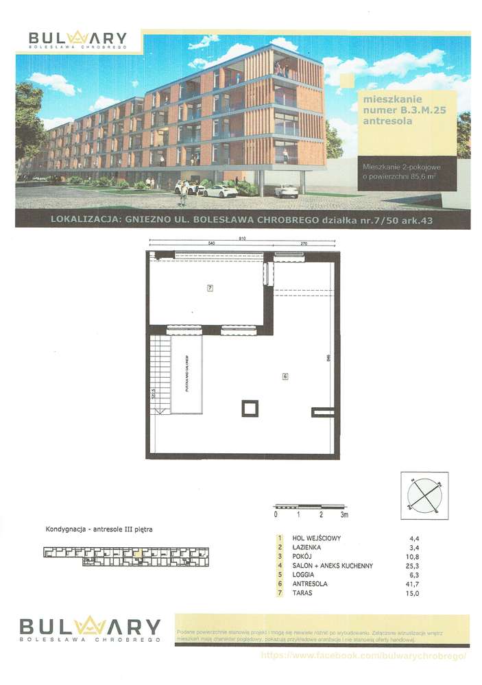 Dwupoziomowe mieszkanie na sprzedaż,  2 pokoje, Gniezno - Pełny obrazek: 2/15
