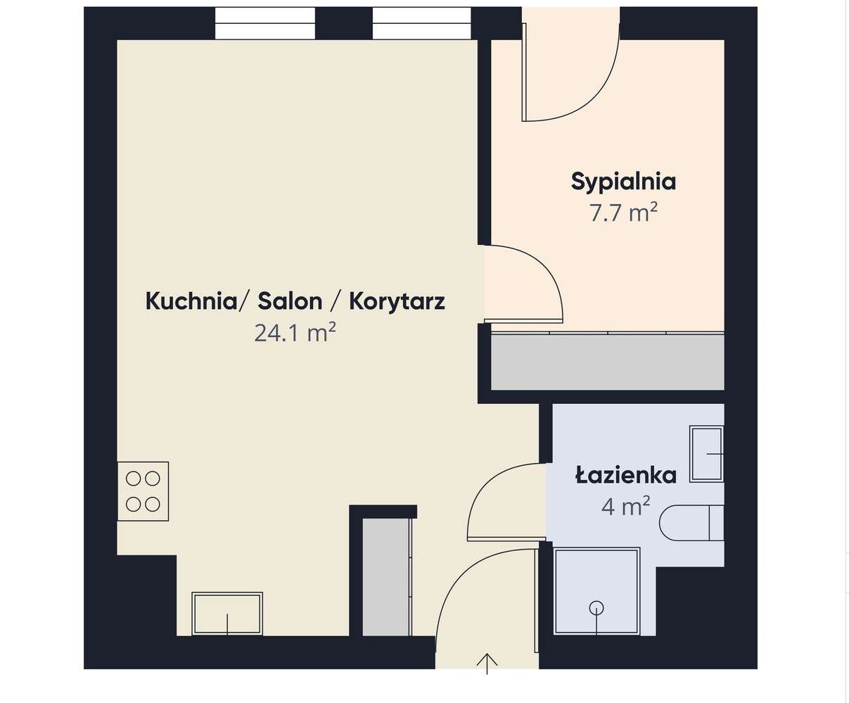 Os. Platan, 2 pokoje, winda, 10 min na plażę.-8
