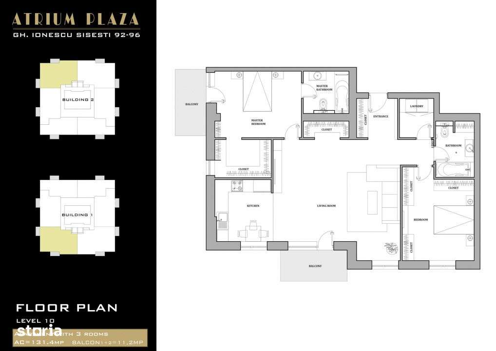 0% | Apartament 3 camere NOU, decomandat, 86 mp, 2 bai  | Atrium - Sis-16