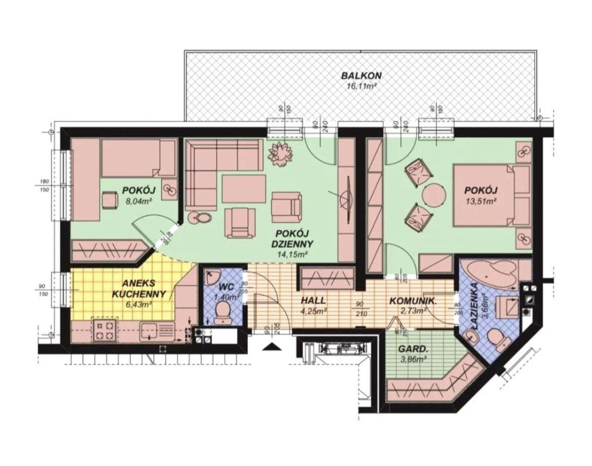 3 Pokoje Z Tarasem| Nowe Budownictwo | Ul. Miła-6