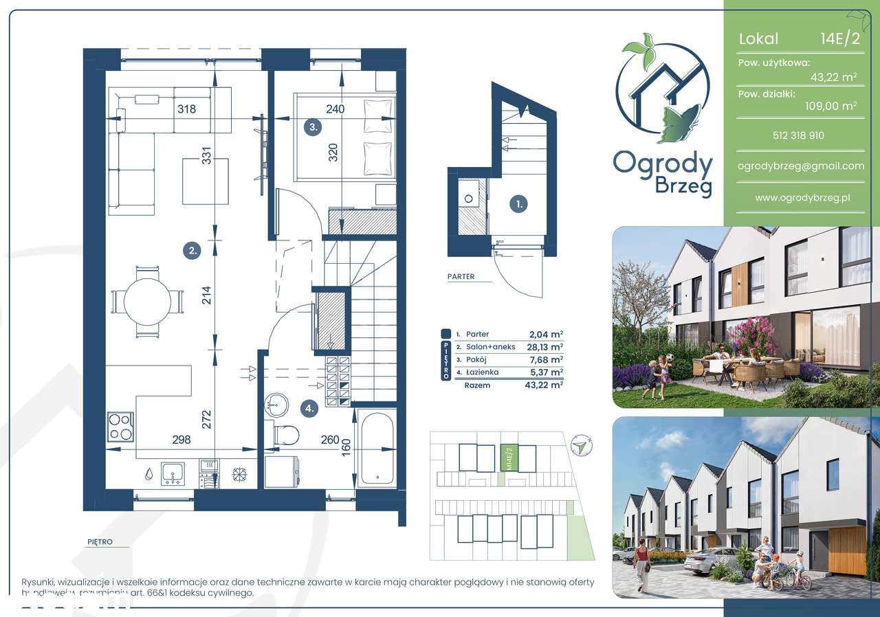 Mieszkania i Domy w zabudowie Bliźniaczej Brzeg, Lewin Brzeski, Oława - Pełny obrazek: 3/12