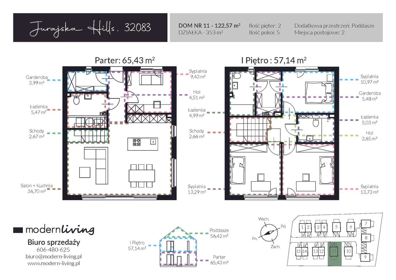 Dom wolnostojacy 122 mkw, ogród, 2 miejsca postojowe, DOM nr 11 - Pełny obrazek: 5/10