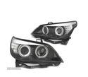 FARÓIS ANGEL EYES LED CCFL PARA BMW E60 E61 03-07 PRETO - 2