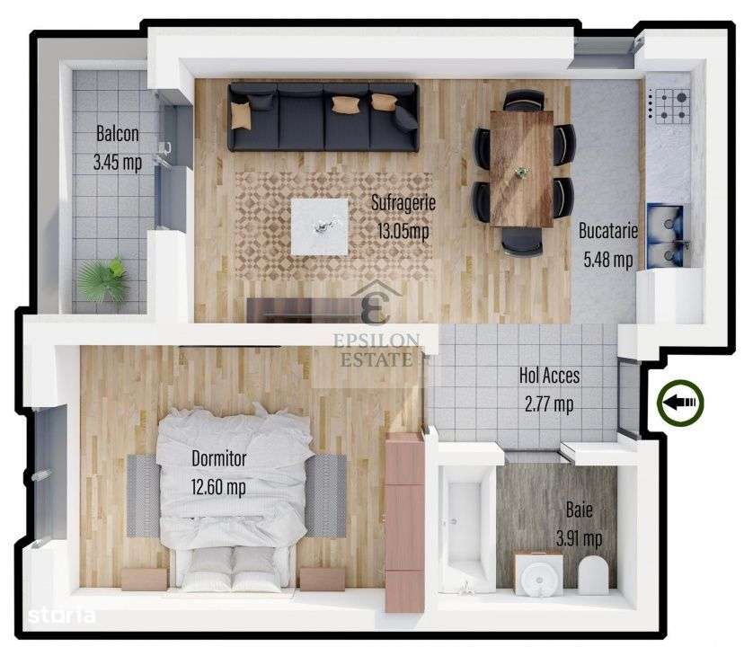 Ap. 2 cam. martie 2026 zona Militari Residence - Imagine principală: 1/4