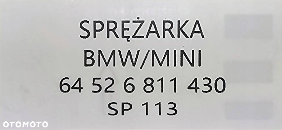 NOWA ORYGINALNA SPRĘŻARKA BMW / MINI - 6811430 - 5