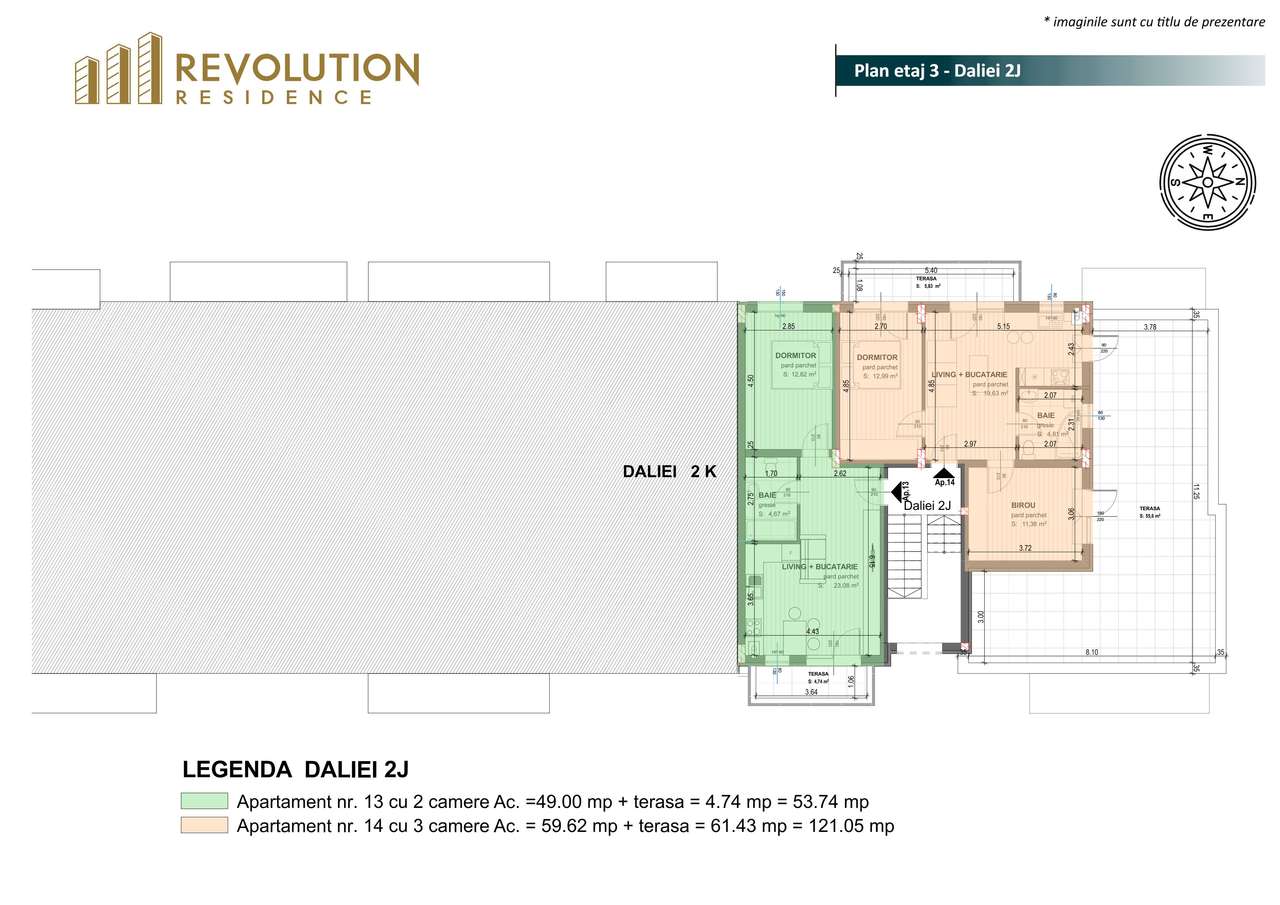 COMISION 0% - Apartamente finisate cu 2-3camere - Daliei 2J, Baia Mare-1