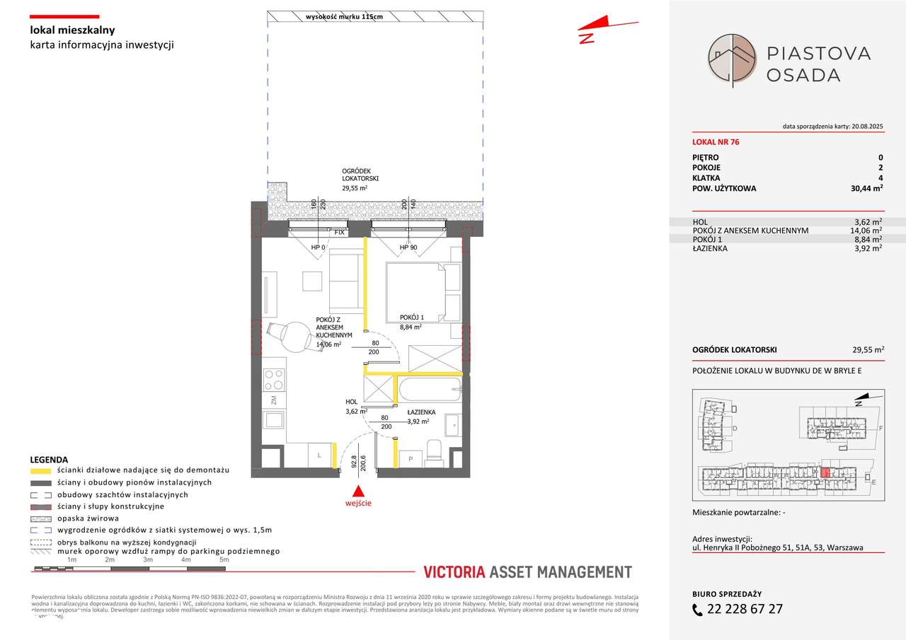 2-pokojowe mieszkanie 30m2 + ogródek - Pełny obrazek: 2/9