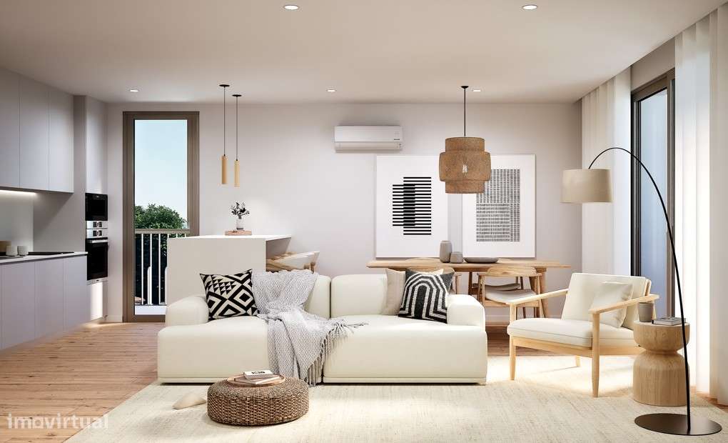 T1 Novo com Varanda (6m2) e 2 lugares de garagem em Canidelo - Grande imagem: 3/18