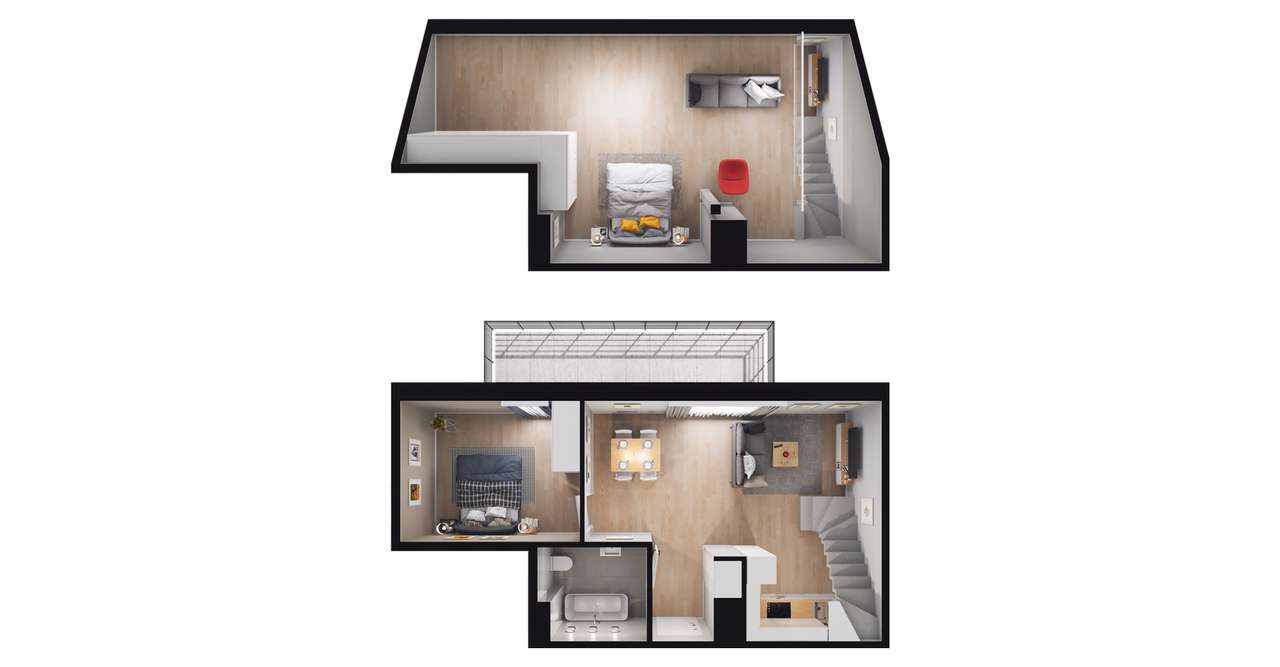 Mieszkanie L34 | 60,39 m² | 3 pok. | Centrum - Pełny obrazek: 3/9