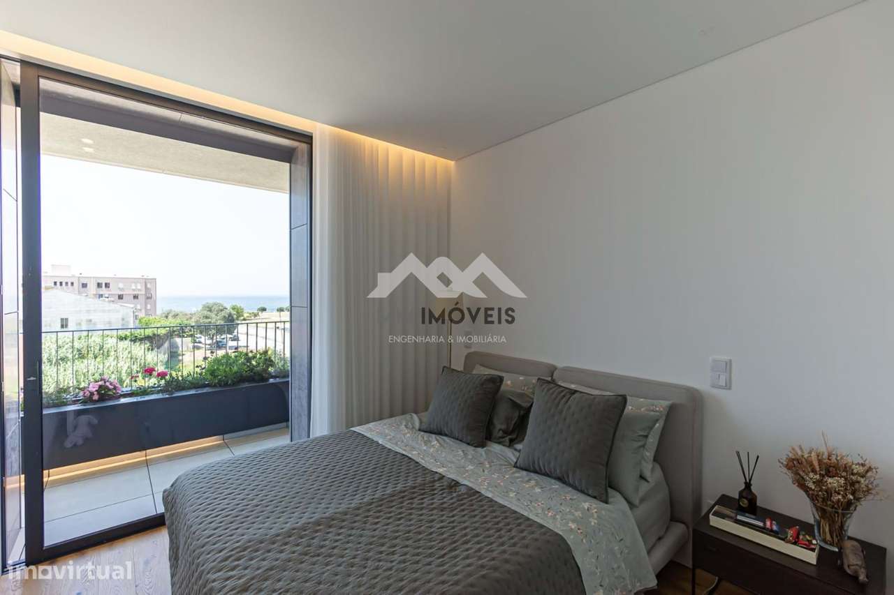 T3 Luxo Último Piso | Leça da Palmeira | Vistas de Mar | Varanda a Poe-25