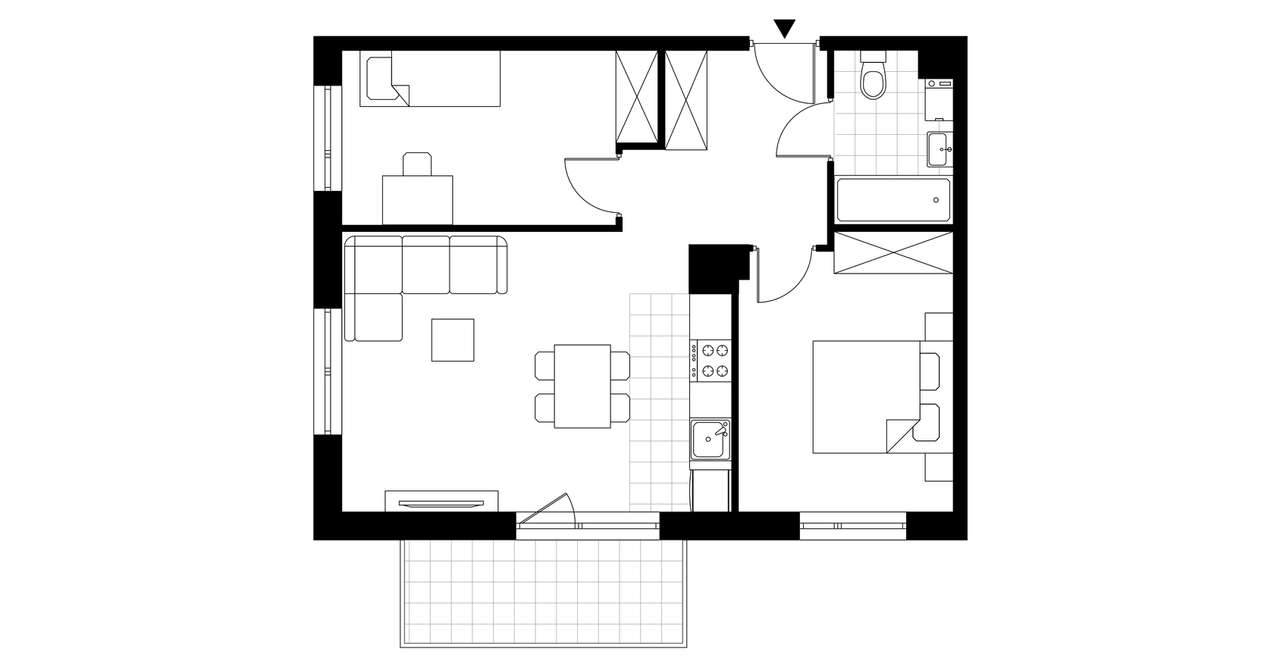 3-pokojowe mieszkanie 55m2 + balkon Bez Prowizji - Pełny obrazek: 3/8