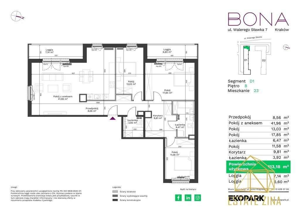 Mieszkanie, 113,18 m², Kraków-6