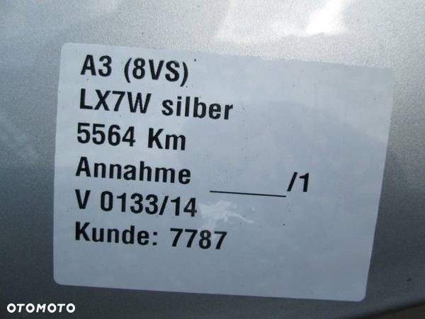 KLAPA TYŁ AUDI A3 8V 8V3 2013 3 DRZWI LX7W - 3