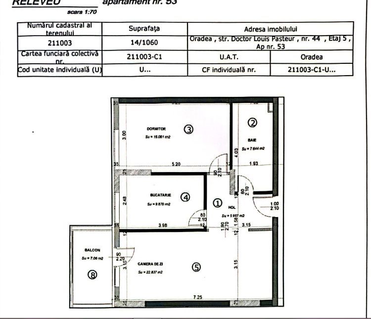 Apartament 2 camere Louis Pasteur