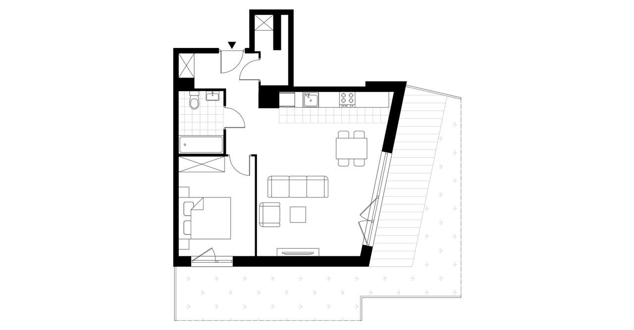2-pokojowe mieszkanie 51m2 + ogródek Bez Prowizji - Pełny obrazek: 3/8