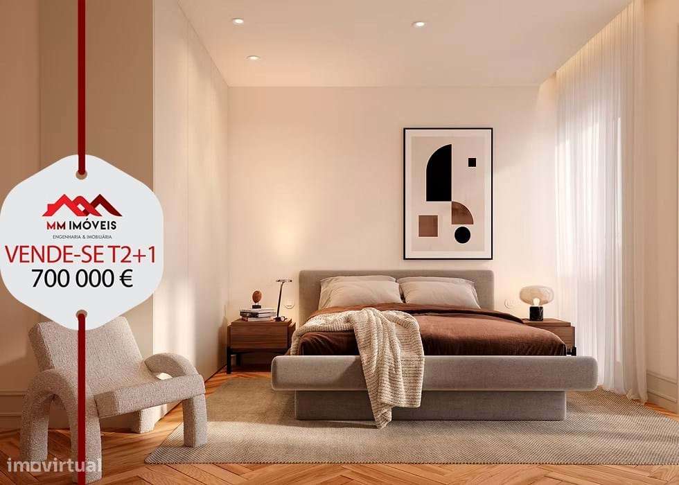 Apartamento T2 1 Nova Construcao Cedofeita Luxo Varanda Gar