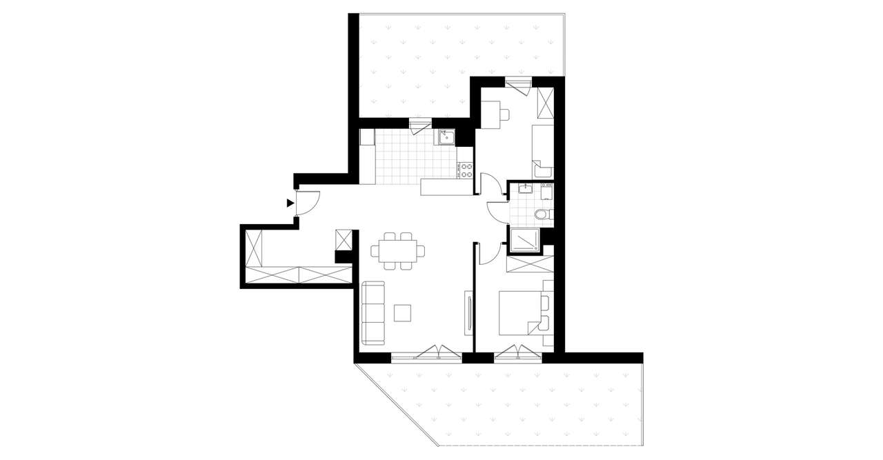 3-pokojowe mieszkanie 72m2 + 2 ogródki - Pełny obrazek: 3/7