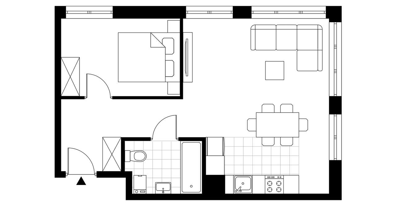 2-pokojowe mieszkanie 46m2 Bez Pośredników - Pełny obrazek: 3/8