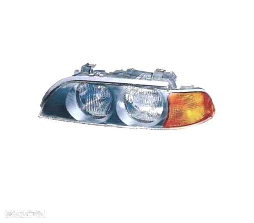 FAROL ESQ OPTICAS PARA BMW SERIE 5 E39 95-00 CROMADO AMBAR - 1