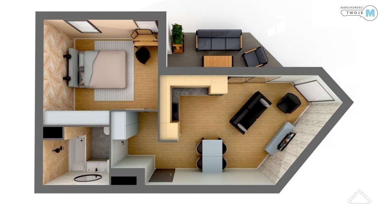 2 pokoje w apartamentowcu z pięknym widokiem - Pełny obrazek: 3/5