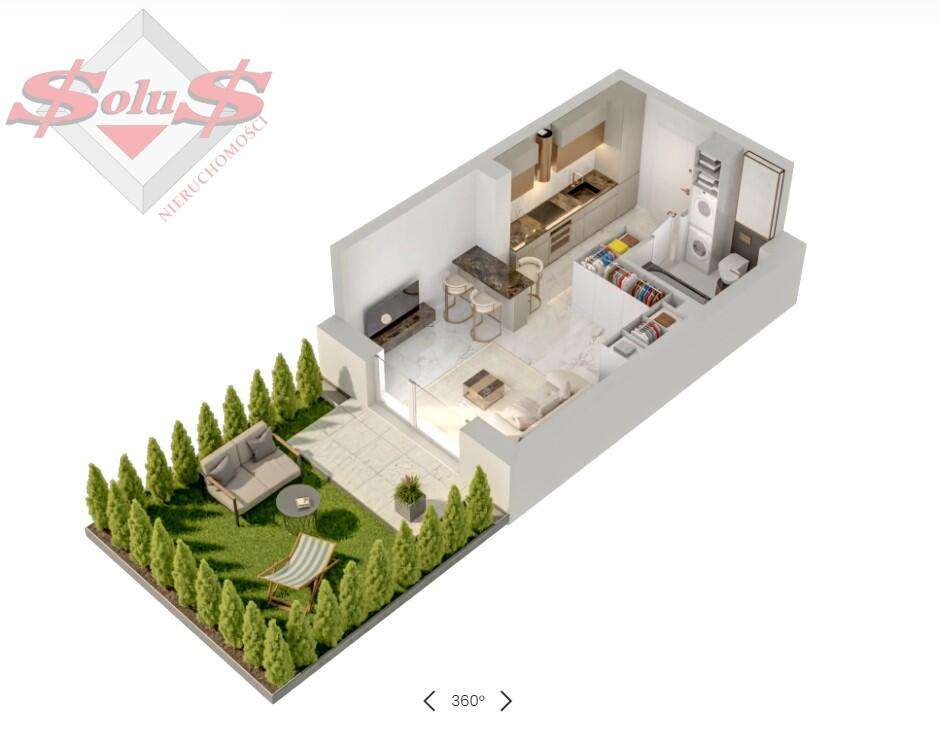 Kawalerka z ogródkiem i miejscem parkingowym-13