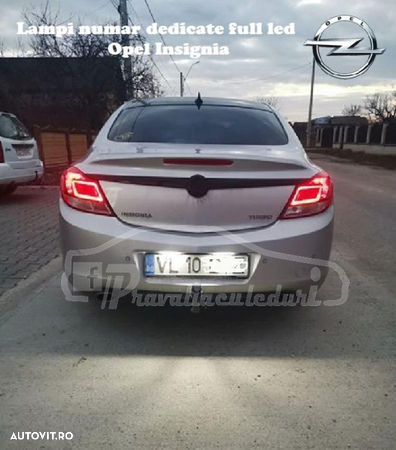 Lampi numar dedicate full led leduri Opel Astra Insignia Corsa - 4