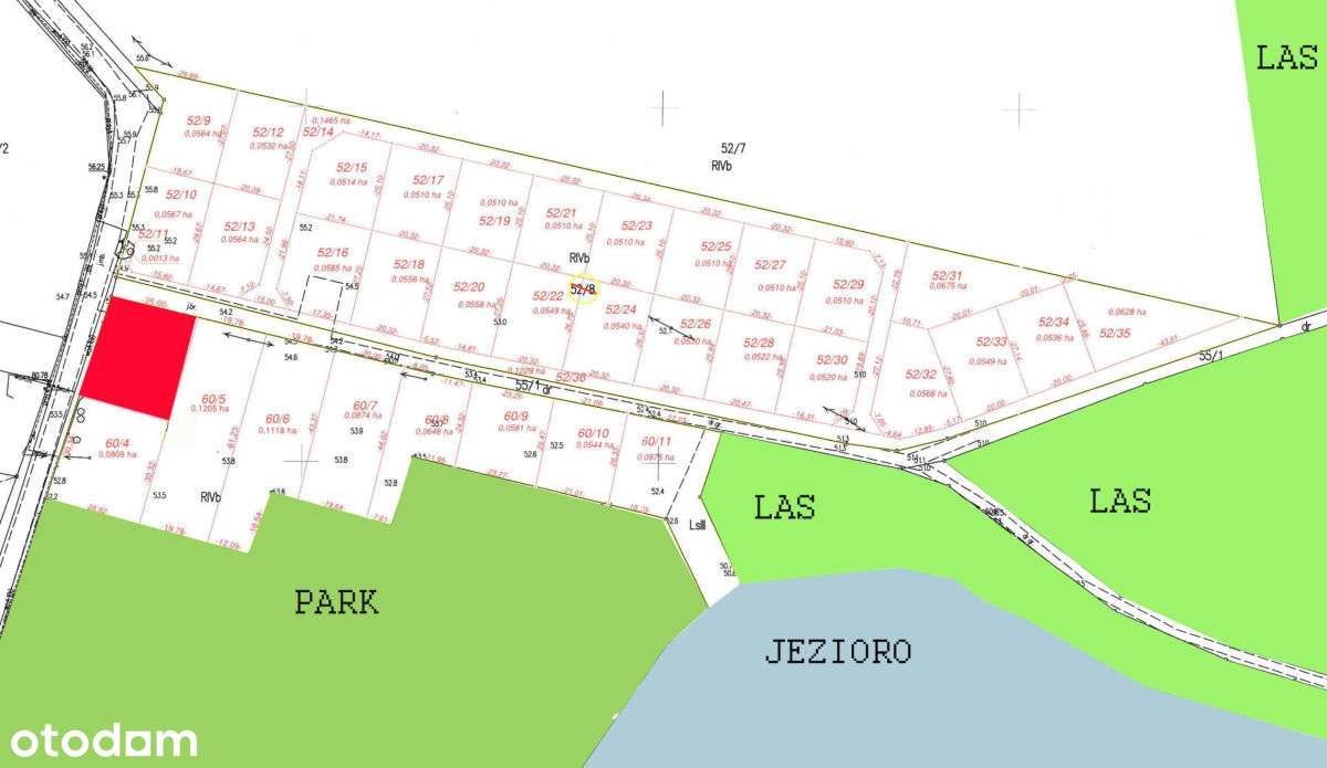 ok.Chrzypsko Wlk.764m2;809m2 lub 1203m2-18