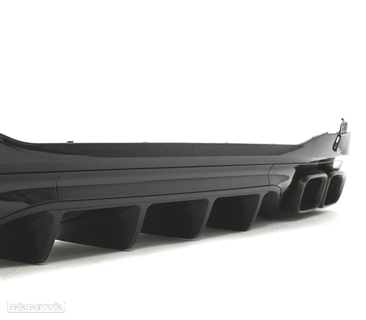 DIFUSOR PARA MERCEDES W206 AMG 21- LOOK C63 + PONTEIRAS DE ESCAPE QUADRADAS PRETAS - 4