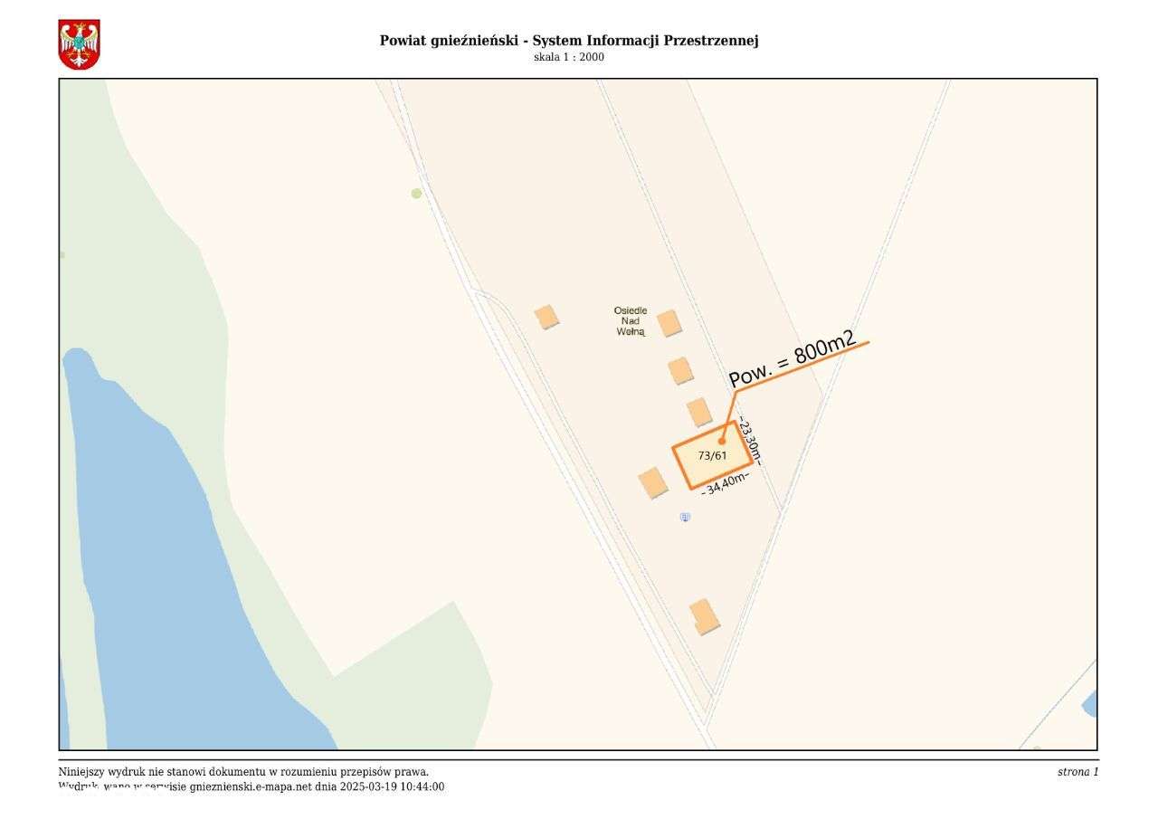 Działka budowlana nad rzeką Wełną pod Gnieznem - Pełny obrazek: 5/6
