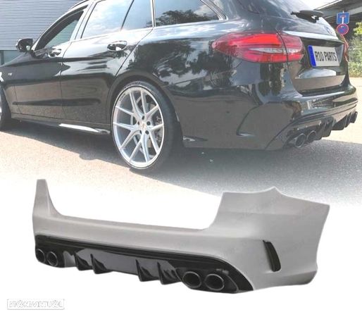 PARA-CHOQUE TRASEIRO PARA MERCEDES CLASSE C W205 5P 19- LOOK C43 - 1