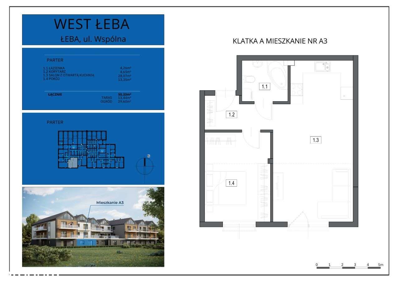 2-Pok. Nadmorski Apartament z Ogrodem - Pełny obrazek: 2/15