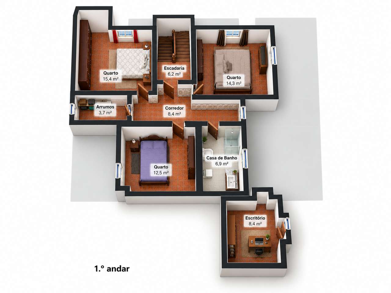 Moradia Isolada T4+2 com 245 m2 em Lote com 961 m2 na Aldeia de Nora,-25