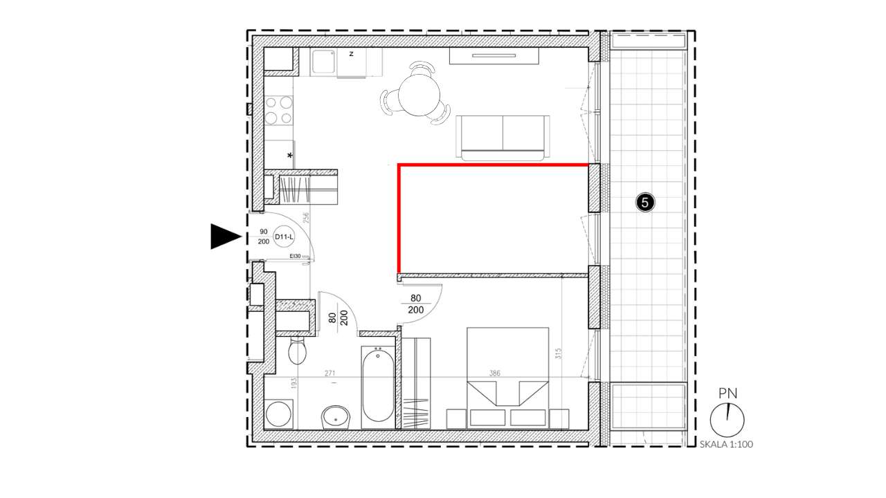 Apartament PREMIUM 2P z możliwością wyodrębnienia 3 pokoju-3