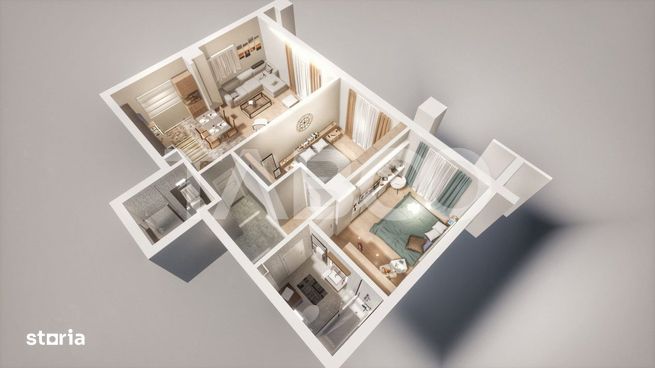 Apartament decomandat 3 camere - bucatarie separata - etaj intermediar-12