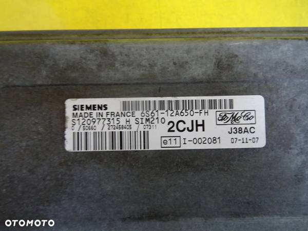 KOMPUTER STEROWNIK SILNIKA FORD FIESTA  6S61-12A650-FH / J38AC NR690 - 2