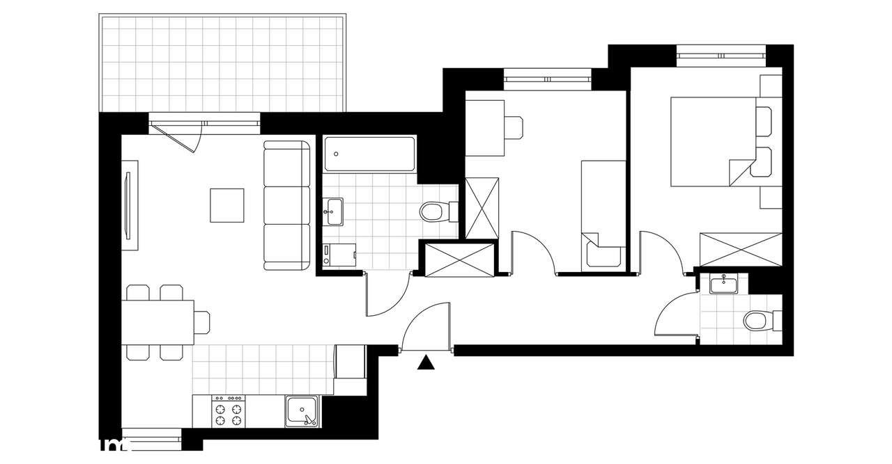 3-pokojowe mieszkanie 53m2 + balkon Bez Prowizji - Pełny obrazek: 3/8