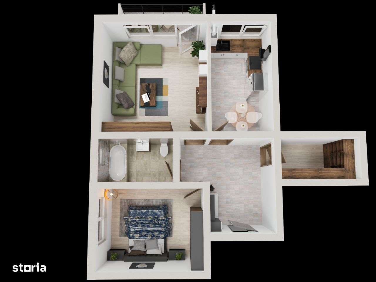 ap 2 camere decomandat 60 mp utili+terasa si cu credite bancare-3