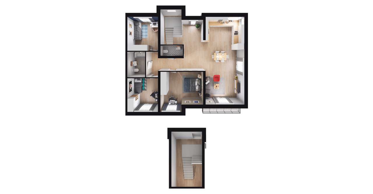 4-pokojowe mieszkanie 104m2 + balkon Bez Prowizji - Pełny obrazek: 2/8