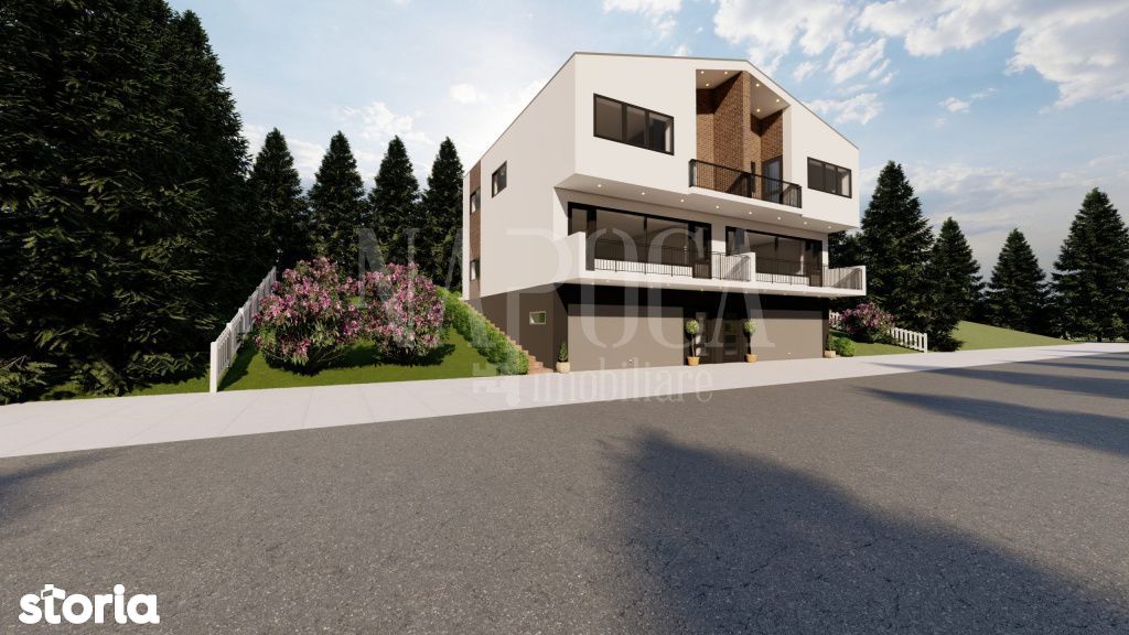 Duplex nou cu 4 camere + garaj + pivnita + 235mp teren în Borhanci