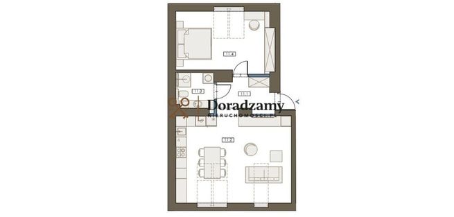 Przestronne, dwupokojowe o powierzchni 47m2,Łobzów