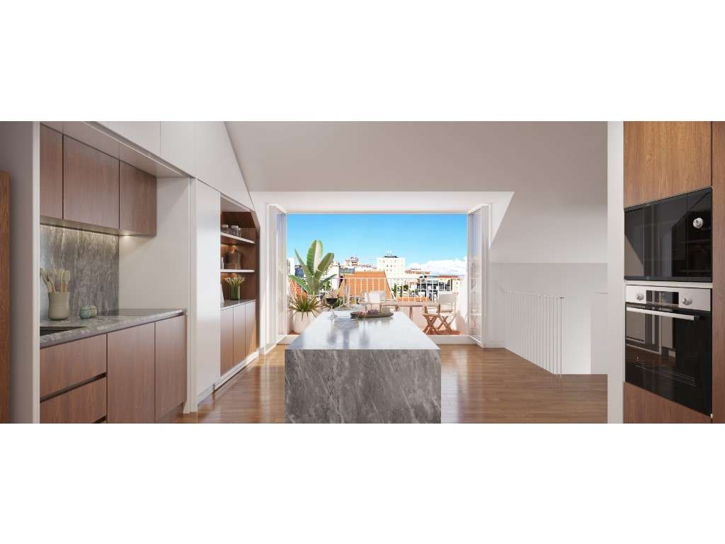 T5+1 Penthouse com terraços, piscina privativa e vista rio - Grande imagem: 4/10