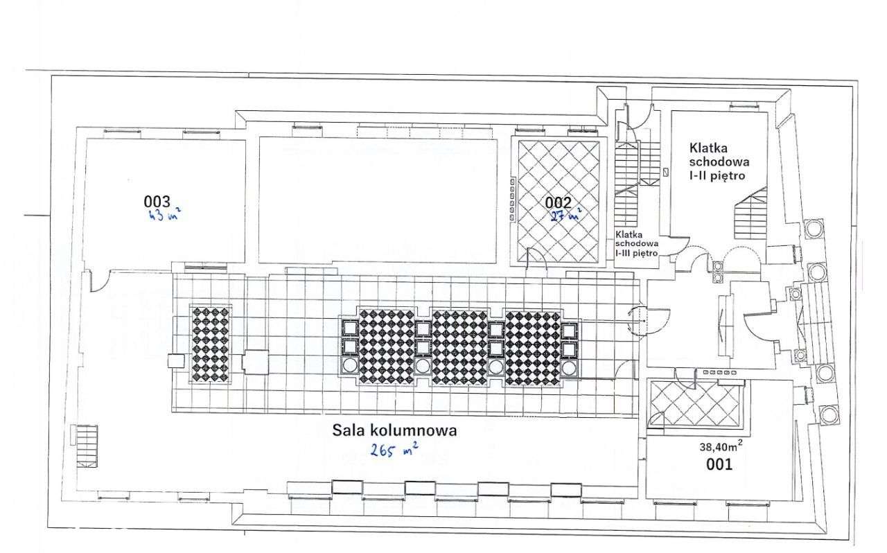Sala kolumnowa 292 m² w centrum Opola- ul. Damrota - Pełny obrazek: 4/4