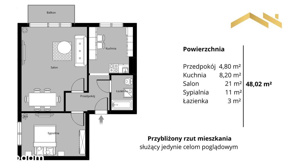 Słoneczne i funkcjonalne 2-pokojowe mieszkanie-19