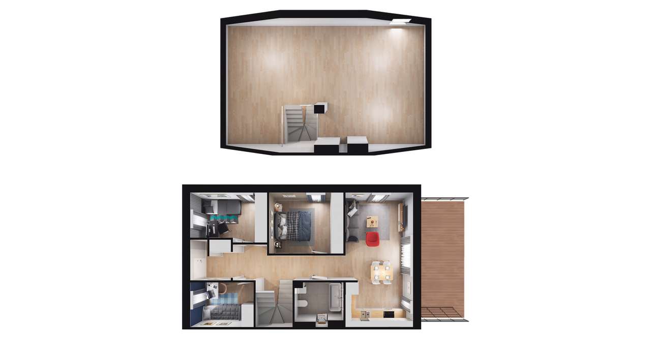 4-pokojowe mieszkanie 103m2 + taras - Pełny obrazek: 2/8