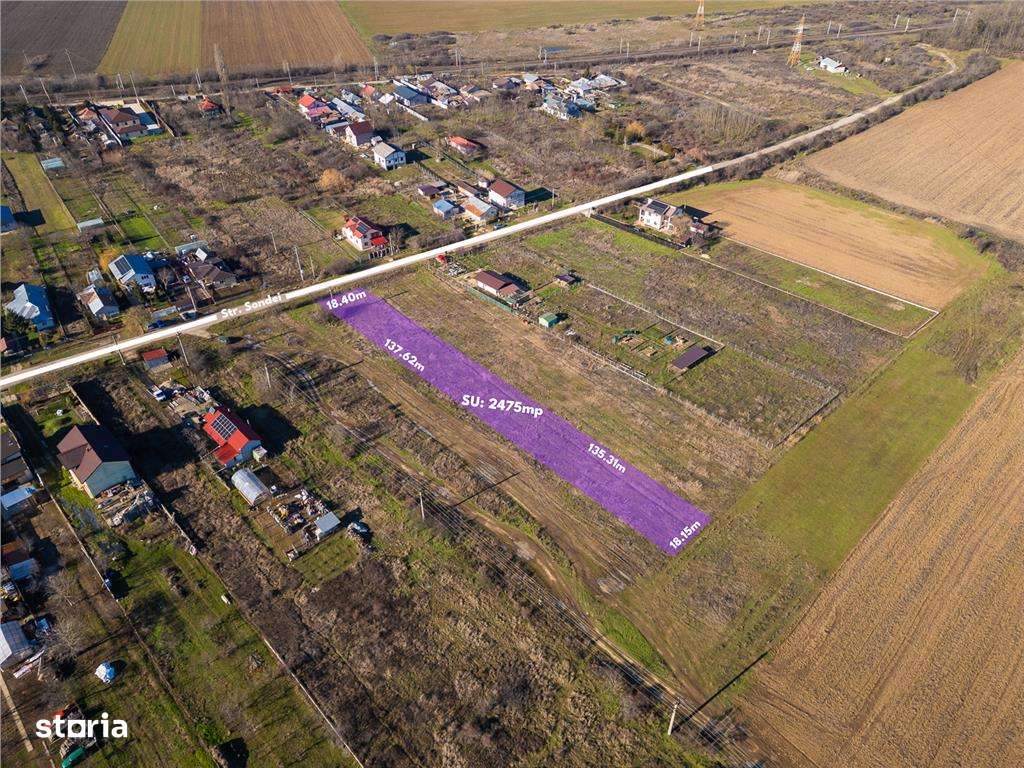 PERIS,TEREN INTRAVILAN 2475 MP,DESCHIDERE 18 M,UTILITATI,ASFALT - Imagine principală: 4/4