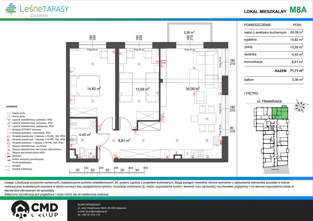 Leśne Tarasy 3 | mieszkanie 3-pok. | M8A - Pełny obrazek: 2/7