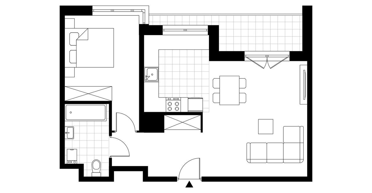 2-pokojowe mieszkanie 51m2 + loggia Bez Prowizji - Pełny obrazek: 3/8