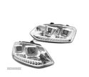 FARÓIS DAYLIGHT PARA VOLKSWAGEN VW POLO 6R 09-14 U-TYPE LED CHROME - 1