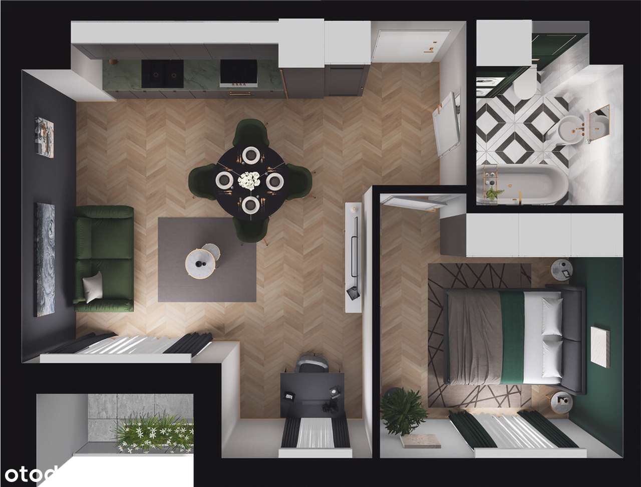 Kolejova 1 | mieszkanie 2-pok. | A.03.33 - Pełny obrazek: 3/9